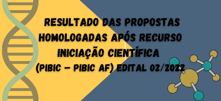  resultado das propostas homologadas Após Recurso INICIAÇÃO CIENTÍFICA   (PIBIC – PIBIC AF) EDITAL 02/2022 