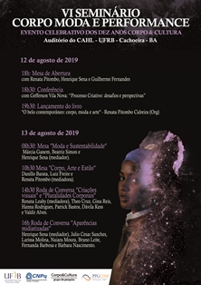 Cartaz Seminário Corpo Moda Performance 2019 1