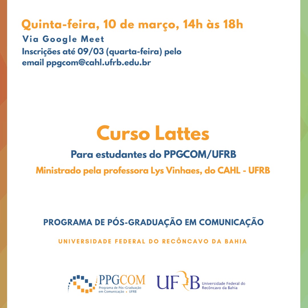 Curso Lattes 2022.1 PPGCOM