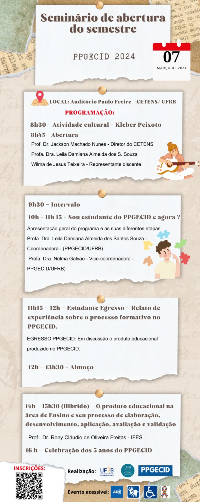 Programação detalhada