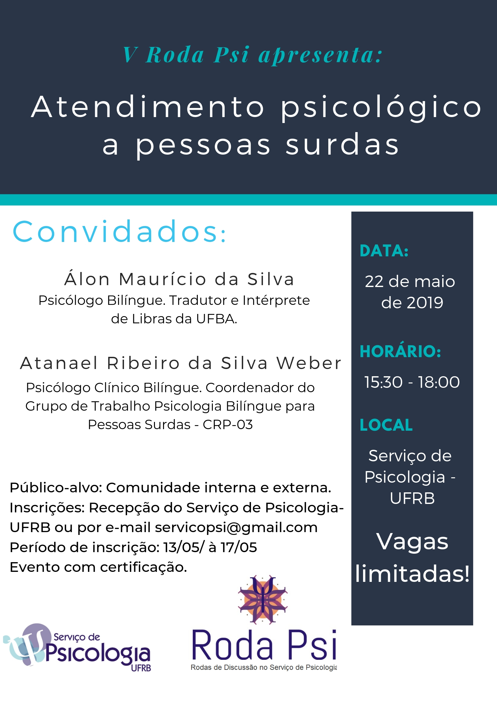 Cartaz - Roda Psi - att psi a pessoas surdas