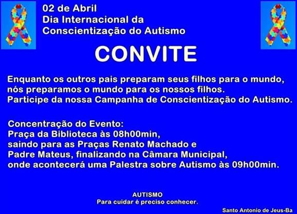 convite autismo